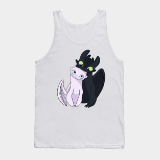 Couple dragons, toothless and light fury in love, fanart how to train your dragon Tank Top